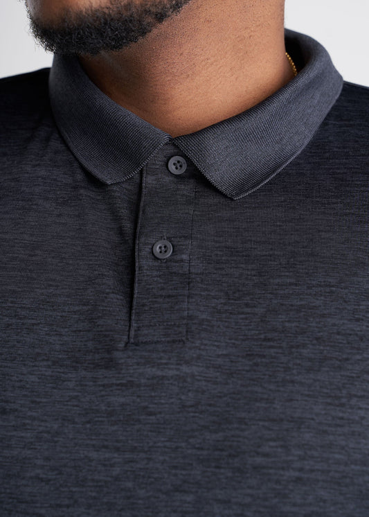 American_Tall_Mens_Performance_Golf_Polo_Inset_Sleeve_Charcoalmix-detail