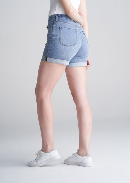 American_Tall_Womens_denim_shorts_Light_Blue-back