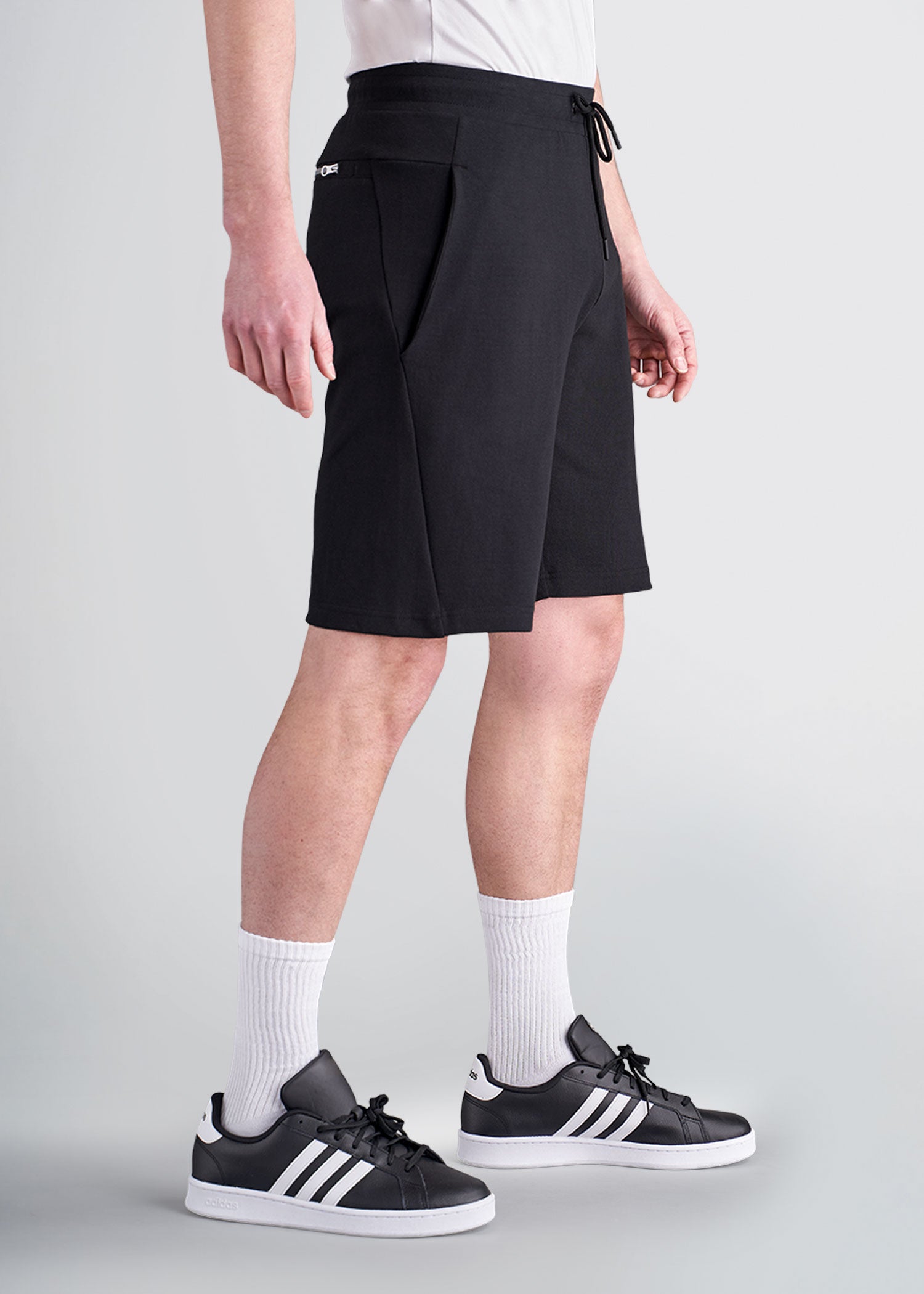 american-tall-mens-knit-athletic-shorts-black-side